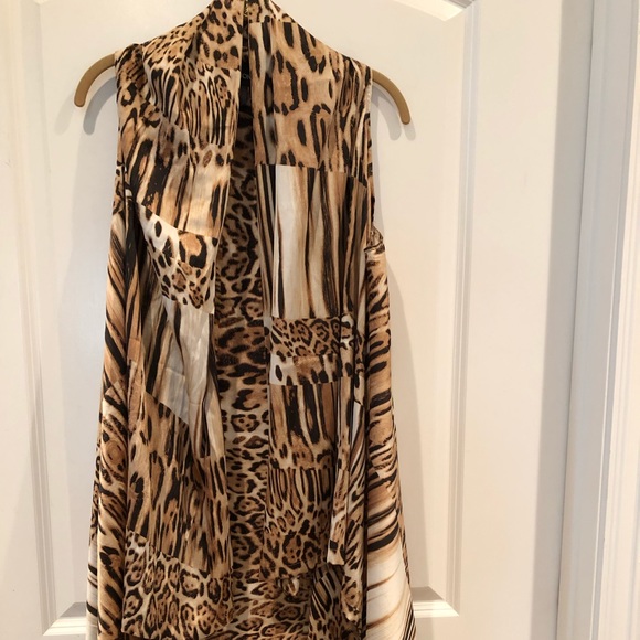 Antthony Tops - NWT Animal Print Long Vest